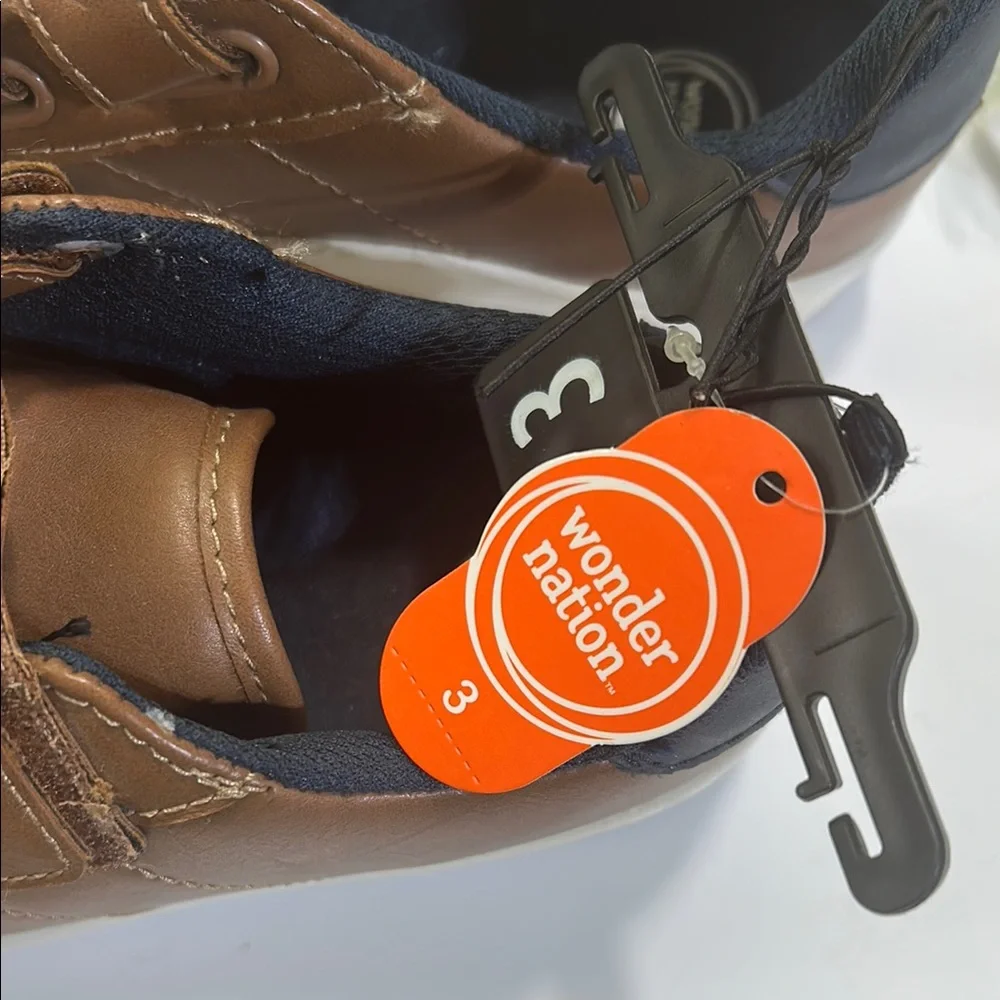 Wonder Nation Brown Sneakers with Velcro Straps